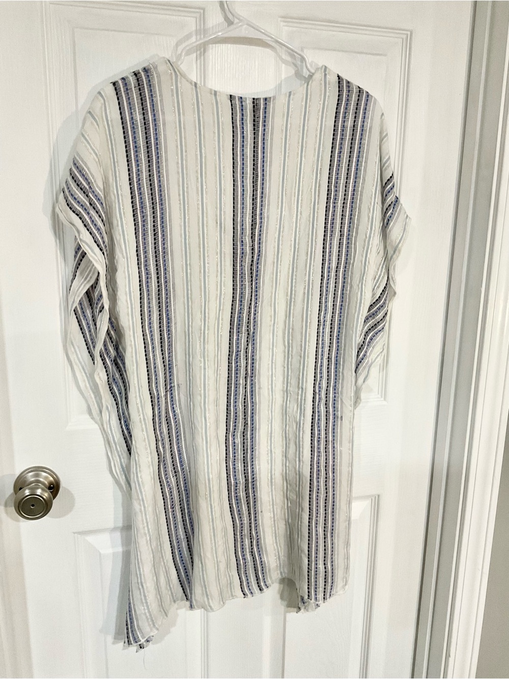 BECCA Radiance Stripe Tunic in White and Pink - Picture 3 of 4